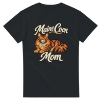 Load image into Gallery viewer, Maine Coon Cat Mom T-Shirt in black by Catagorical