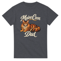Load image into Gallery viewer, Maine Coon Cat Dad T-Shirt in dark heather by Catagorical