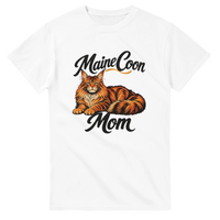 Load image into Gallery viewer, Maine Coon Cat Mom T-Shirt in white by Catagorical