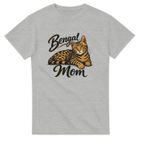 Load image into Gallery viewer, Bengal Cat Mom T-Shirt in ash by Catagorical