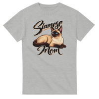 Load image into Gallery viewer, Siamese Cat Mom T-Shirt in ash by Catagorical