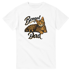 Bengal Cat Dad T-Shirt in white by Catagorical