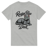 Load image into Gallery viewer, Russian Blue Cat Dad T-Shirt in ash by Catagorical