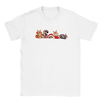 Load image into Gallery viewer, Christmas Maine Coon Cats T-Shirt in white by Catagorical