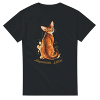 Load image into Gallery viewer, Abyssinian Later! Cat T-Shirt in black by Catagorical