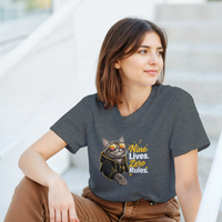 Load image into Gallery viewer, Nine Lives Zero Rules T-Shirt by Catagorical, view 2