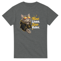 Load image into Gallery viewer, Nine Lives Zero Rules T-Shirt in graphite heather by Catagorical
