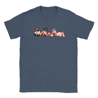 Load image into Gallery viewer, Christmas Siamese Cats T-Shirt in heather navy by Catagorical