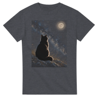 Load image into Gallery viewer, Cat Under the Stars T-Shirt in dark heather by Catagorical