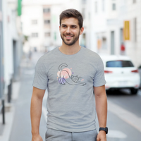 Load image into Gallery viewer, Stretching Cat Watercolor T-Shirt by Catagorical