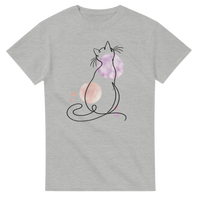 Load image into Gallery viewer, Dreamy Cat Watercolor T-Shirt in ash by Catagorical