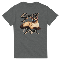 Load image into Gallery viewer, Siamese Cat Mom T-Shirt in graphite heather by Catagorical