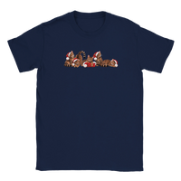 Load image into Gallery viewer, Christmas Bengal Cats T-Shirt in navy by Catagorical