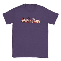 Load image into Gallery viewer, Christmas Siamese Cats T-Shirt in heather purple by Catagorical
