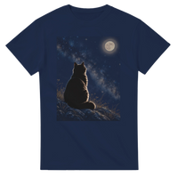 Load image into Gallery viewer, Cat Under the Stars T-Shirt in navy by Catagorical