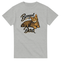 Load image into Gallery viewer, Bengal Cat Dad T-Shirt in ash by Catagorical