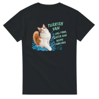 Load image into Gallery viewer, Turkish Van Cat T-Shirt in black by Catagorical