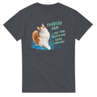 Load image into Gallery viewer, Turkish Van Cat T-Shirt in dark heather by Catagorical