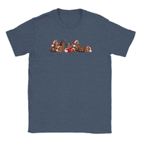 Load image into Gallery viewer, Christmas Bengal Cats T-Shirt in heather navy by Catagorical