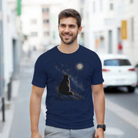 Load image into Gallery viewer, Cat Under the Stars T-Shirt by Catagorical, view 3