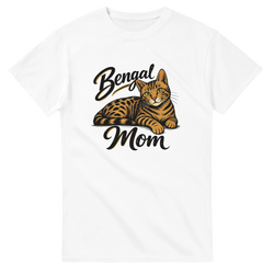Bengal Cat Mom T-Shirt in white by Catagorical