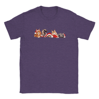Load image into Gallery viewer, Christmas Maine Coon Cats T-Shirt in heather purple by Catagorical