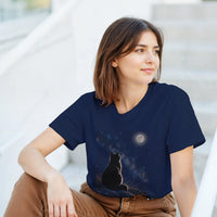 Load image into Gallery viewer, Cat Under the Stars T-Shirt by Catagorical, view 2