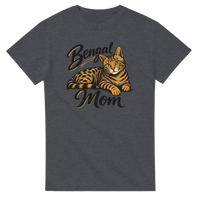Load image into Gallery viewer, Bengal Cat Mom T-Shirt in dark heather by Catagorical