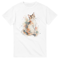 Load image into Gallery viewer, Watercolor Calico Cat T-Shirt by Catagorical