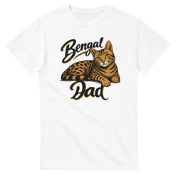 Bengal Cat Dad T-Shirt in white by Catagorical