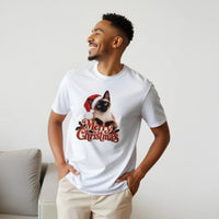 Load image into Gallery viewer, Siamese Cat Merry Christmas T-Shirt by Catagorical, view 2