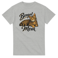 Load image into Gallery viewer, Bengal Cat Mom T-Shirt in ash by Catagorical
