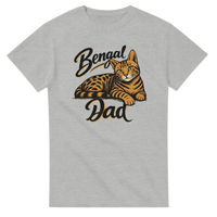 Load image into Gallery viewer, Bengal Cat Dad T-Shirt in ash by Catagorical