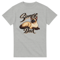 Load image into Gallery viewer, Siamese Cat Dad T-Shirt in ash by Catagorical