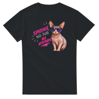 Load image into Gallery viewer, Sphynx Cat T-Shirt in black by Catagorical