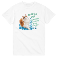 Load image into Gallery viewer, Turkish Van Cat T-Shirt in white by Catagorical