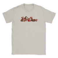 Load image into Gallery viewer, Christmas Bengal Cats T-Shirt in ice grey by Catagorical