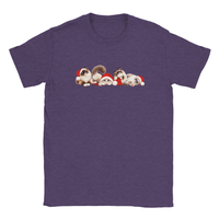 Load image into Gallery viewer, Christmas Ragdoll Cats T-Shirt in heather purple by Catagorical