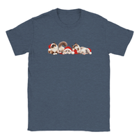 Load image into Gallery viewer, Christmas Ragdoll Cats T-Shirt in heather navy by Catagorical
