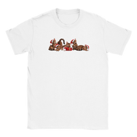 Load image into Gallery viewer, Christmas Bengal Cats T-Shirt in white by Catagorical