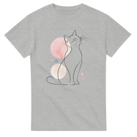 Load image into Gallery viewer, Minimalist Watercolor Cat T-Shirt in ash by Catagorical