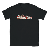 Load image into Gallery viewer, Christmas Ragdoll Cats T-Shirt in black by Catagorical
